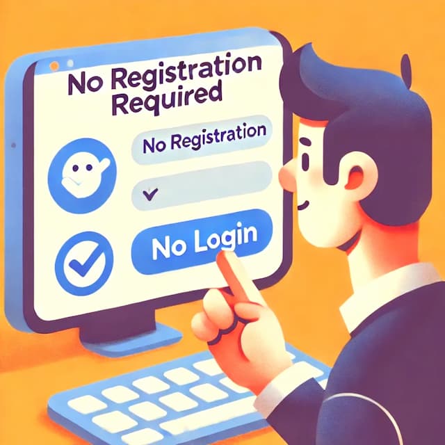 No Registration Required